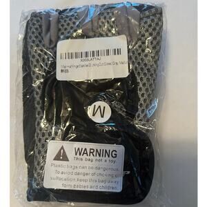 NIP MarkTop Black Finglerless Workout Gloves Mesh/Solid Size Medium